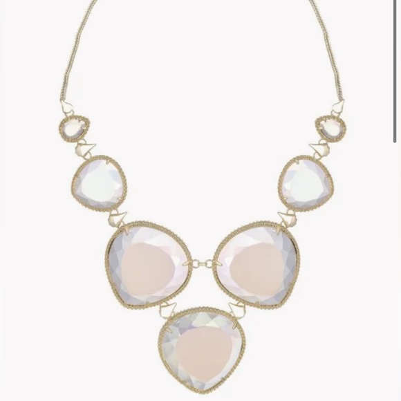 Kendra Scott Clear Iridescent Rebecca Statement Necklace - Picture 1 of 2